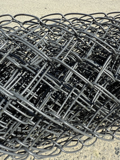 Сетка рабица ПВХ 50х50, рулон 10м (d= 2,5 мм, h=1,2 м) Серый графит