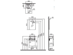 Комплект мебели VITRA MIA, 40 см, с дверцами, золотой дуб, 67089