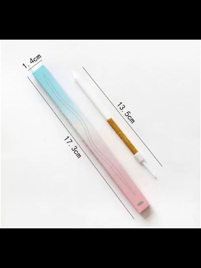 Свеча для торта 13,5см (золотые блестки с белым), 1 шт