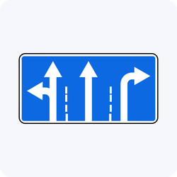 Дорожный знак 5.15.1 Направления движения по полосам
