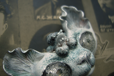 "Сомнус, Гипнотический Кот" необычная брошь по мотивам творчества Тима Бёртона