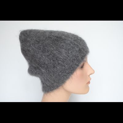 Шапка мохеровая вязаная темно-серая Vizio Италия 9020 CYO