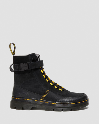 Dr. Martens COMBS TECH MILLED NAPPA & SUEDE CASUAL BOOTS черные