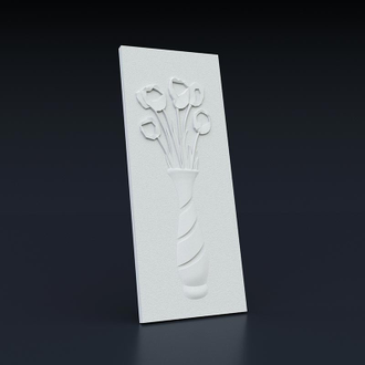 Гипсовое 3D панно - Цветок