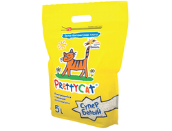 PrettyCat наполнитель комкующийся для кошачьих туалетов "Супер белый" с ароматом ванили  4,2 кг (5 л)*2 шт