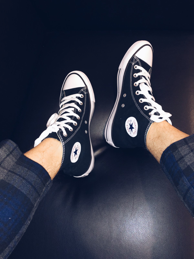 С чем носить Кеды Converse черные высокие фото