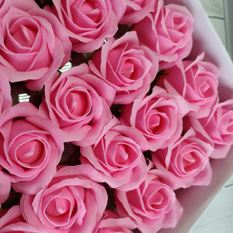 УЦЕНКА Розы из мыла "Корея" 50 шт Розовый (см. фото)