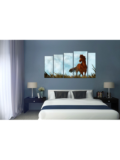 Модульная картина "Гордый мустанг"