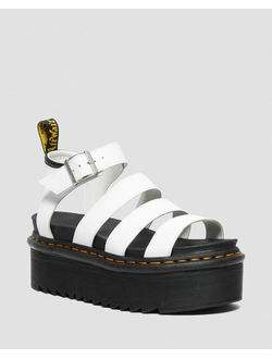 Босоножки Dr. Martens Blaire hydro leather platform strap белые