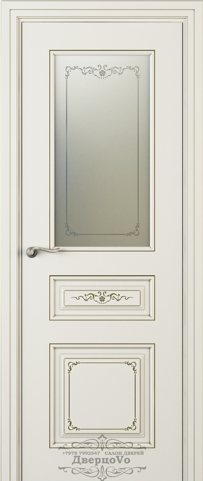 PORTE RICHI (Беларусь). АУРА, БЬЯНКА (ЛЧ53-С2), Ral 9010/ ПАТИНА ЗОЛОТО. СТЕКЛО БРОНЗА с ПЕСКОСТРУЙНОЙ ОБРАБОТКОЙ