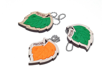 Брелок "Березовый лист" - арт.ev1082.3