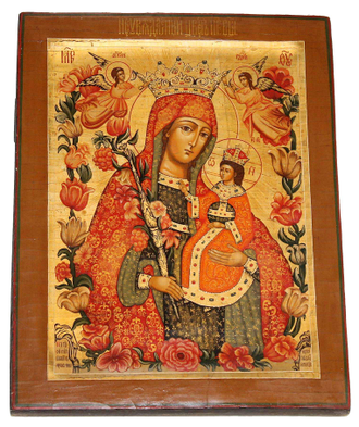 Икона `Неувядаемый Цвет`. Россия. Конец XIX - нач ХХ вв.