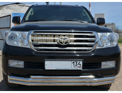 Защита переднего бампера тройная d60/60/42 для Toyota Land Cruiser 200 2007-2012