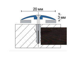 Стык 1350х20мм венге П48.30 [51390]