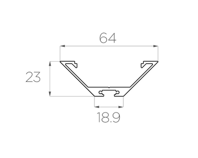 Алюминиевый профиль 4L-6423-U ANOD