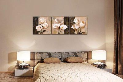 Модульная картина "Цветочное трио"