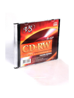 Носители информации CD-RW, 4x-12x, VS, Slim/5, VSCDRWSL501