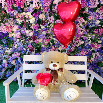 Подарочный набор №3 - Плюшевый мишка 120 см, Шары сердца 2, Киндер бокс средний