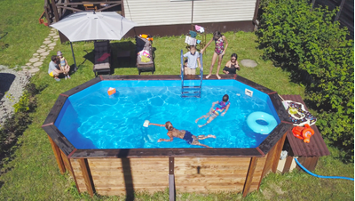 Деревянный морозоустойчивый бассейн "Баргузин" 500 х 250 х 145 см Кристалл