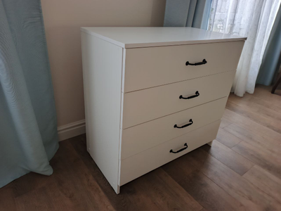 Эва КМ-021 комод 4 ящика (улучшинная фурнитура) Белый