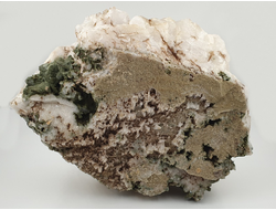 Кварц, горный хрусталь, кальцит, крупная друза кристаллов, Россия, Дальнегорск (230*185*85 мм, 4562 г) №28193