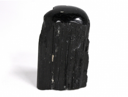 Турмалин чёрный шерл, кристалл стоячий, полированная верхушка, Бразилия (42*25*21 мм, 48 г) №29737