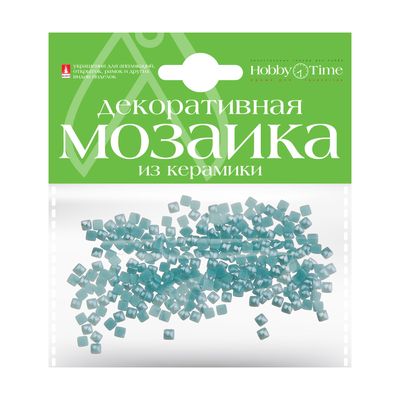 Мини мозаика из керамики 4х4 мм 200шт тонкая Голубая