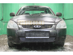Защита радиатора Lada Priora 2014- (рестайлинг) black