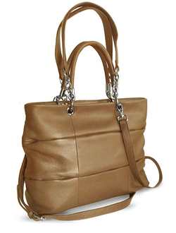 (АРТИКУЛ: 9496/1) СУМКА ЖЕНСКАЯ, СРЕДНЕГО РАЗМЕРА, НАТУРАЛЬНАЯ КОЖА, ЦВЕТ "КЭМЕЛ", С ЧЕТЫРЬМЯ РУЧКАМИ, РЕМЕНЬ ЧЕРЕЗ ПЛЕЧО