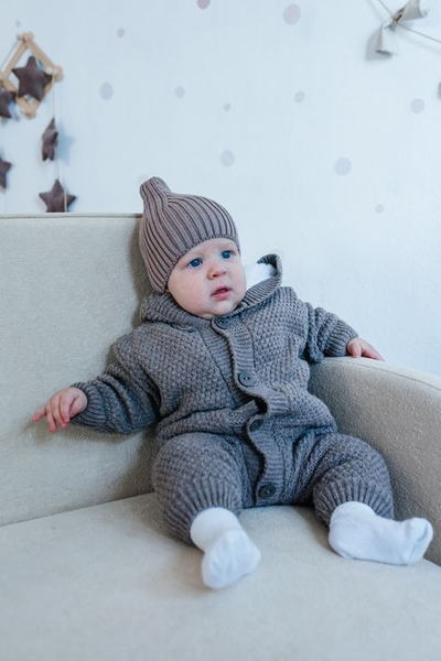 Комбинезон с подкладом бежевый