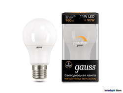 Gauss LED A60 DIM 11w 840 E27