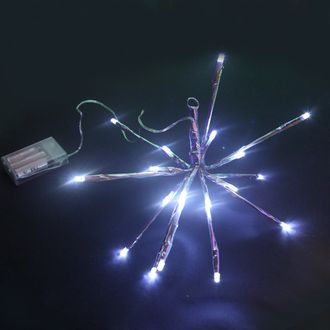 Световая декорация "Еж", 20 светодиодов, на батарейках, белый