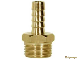 Штуцер под трубку 8/10/12 мм, наружная резьба 1/2, латунь