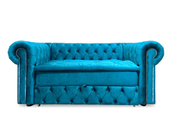 Диван Честер, 150х85х80 см, Бирюзовый