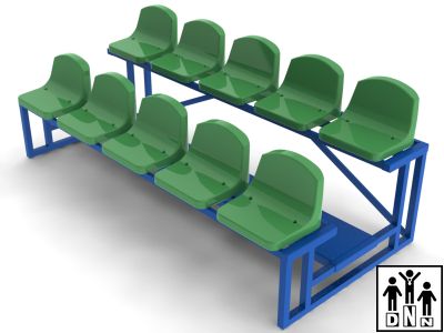 Быстровозводимая трибуна 2-х рядная