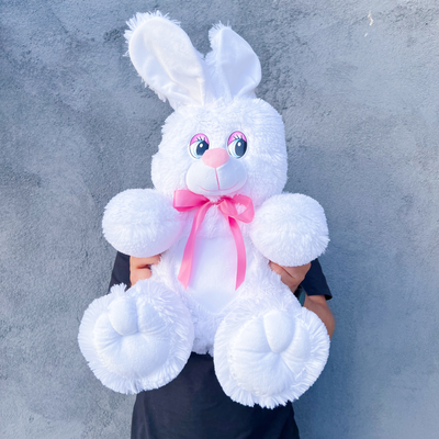 Плюшевый заяц 75 см белый