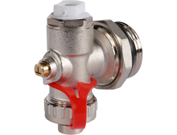 Регулируемый концевой фитинг ROMMER с дренажным вентилем, ручной воздухоотводчик 1"