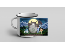 Кружка металлическая эмалированная Мой сосед Тоторо, Totoro №2