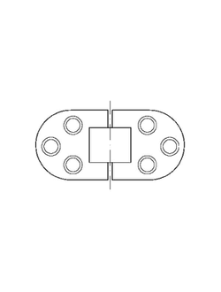 Петля для столов из нержавеющей стали CQUIP Flush 2 Pin 10A-81051 83 x 30 мм