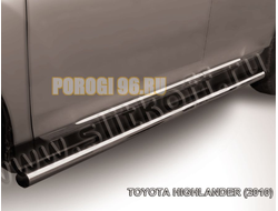 Защита порогов d57 труба Slitkof для Toyota Highlander 2010-2014