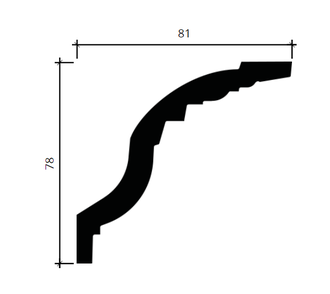 Карниз 1.50.179 - 78*81*2000мм