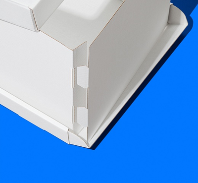 Коробка для торта с/о усиленная (белая, гофрокартон), 260*260*300мм