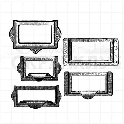 Штампы с винтажными металлическими ярлычками