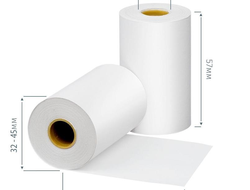 Чековая лента термо бумага 57 мм намотка 17 метров в наличии для банковского терминала