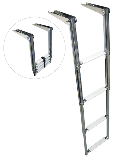 Трап складной телескопический с четырьмя ступенями Мореман, 300 мм