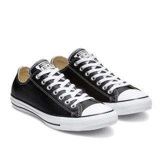 Кеды Converse All Star Leather черные низкие кожаные