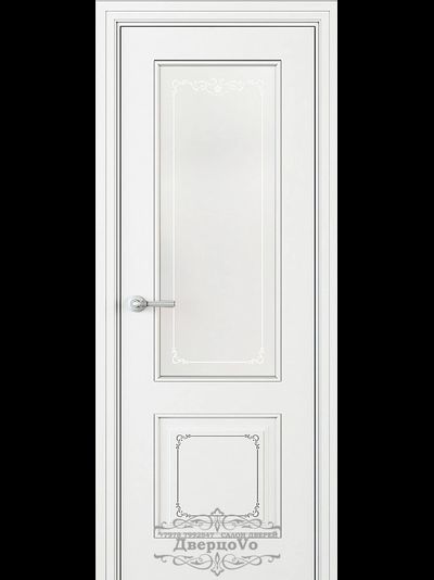 PORTE RICHI (Беларусь). АУРА, БОСКО (ЛЧ13-С), ЭМАЛЬ БЕЛАЯ. ВИТРАЖ САТИН БЕСЦВЕТНЫЙ, 4 мм, ГЛУБОКОЕ МАТИРОВАНИЕ