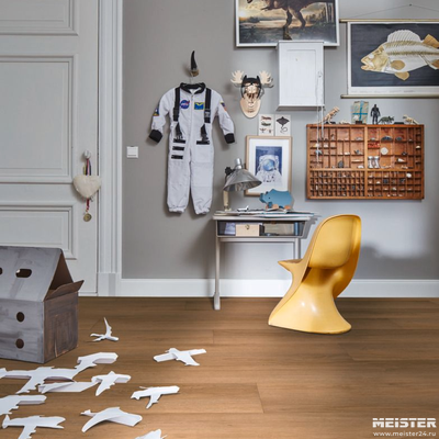 Виниловый пол Meister Дуб Загородный сад 7329 в интерьере