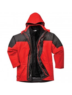 Водостойкая куртка Portwest S570 3 в 1. Красно-чёрный