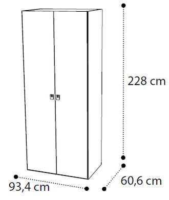 Шкаф 2-дверный